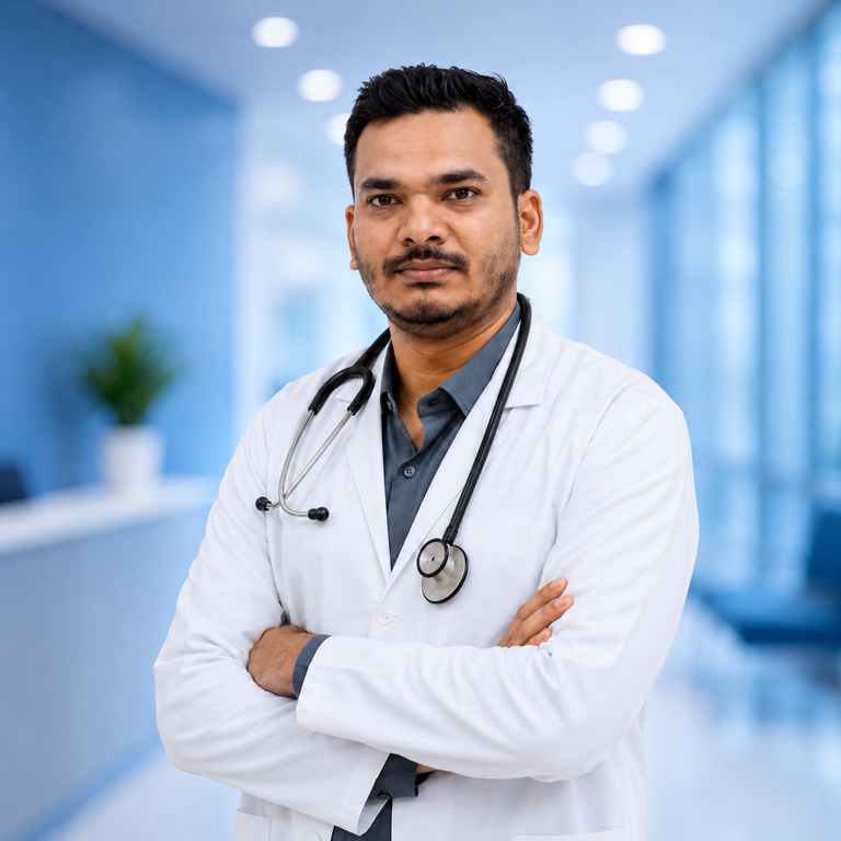 Portrait of Dr. Pavan Kumar Mangalam, E N T specialist at Wellness Hospitals