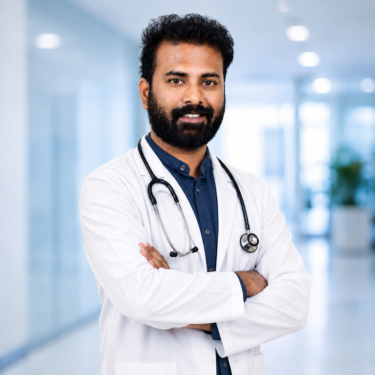 Portrait of Dr Ambati Priyanth, Dermatology specialist at Wellness Hospitals