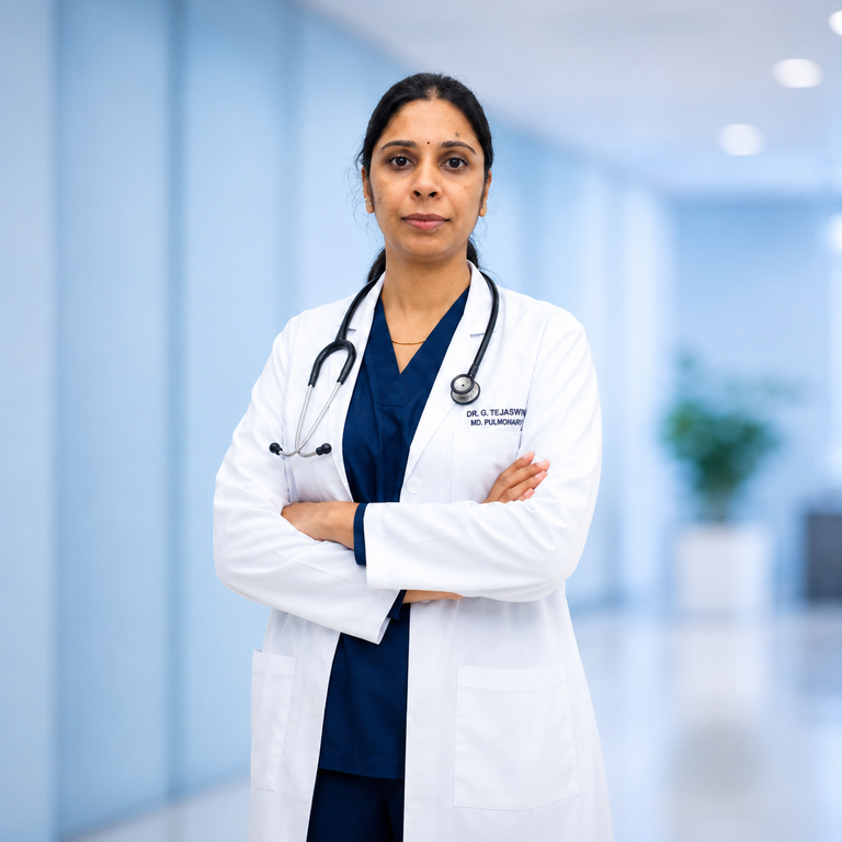 Portrait of Dr G Tejaswini Reddy, Pulmonology specialist at Wellness Hospitals
