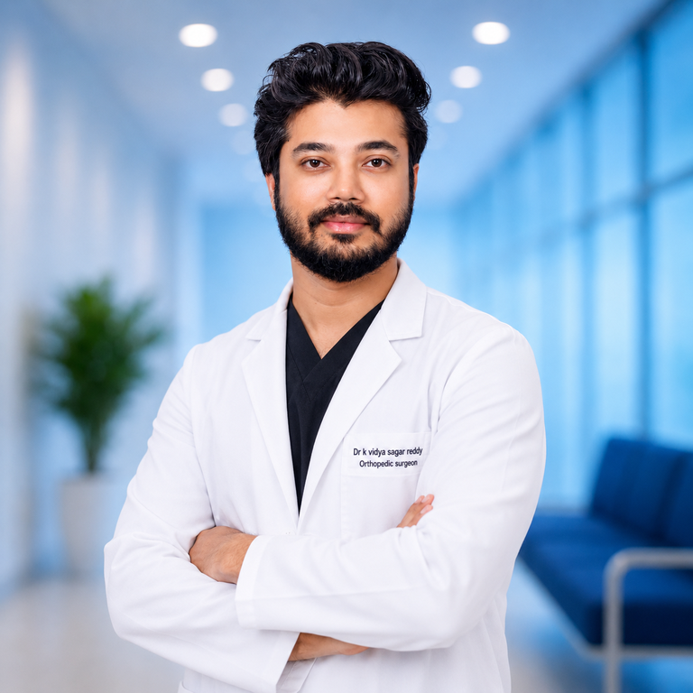 Portrait of Dr Vidya Sagar Reddy Kunreddy, Orthopaedics specialist at Wellness Hospitals